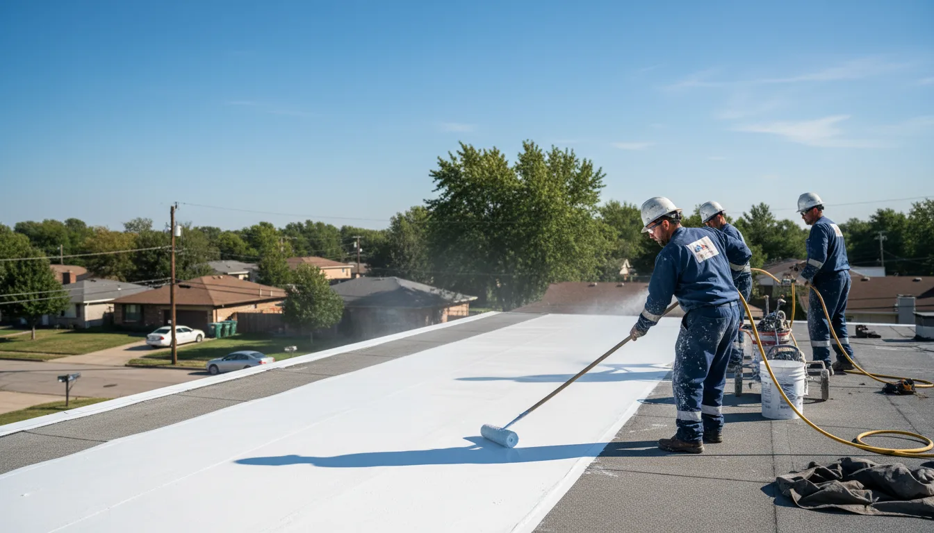 Commercial roof coating in Freeman, MO near me